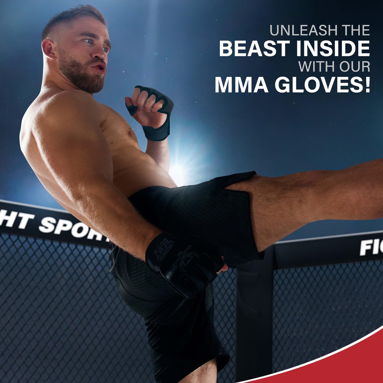 BEAST RAGE Guantes de artes marciales para hombres y mujeres, guant...