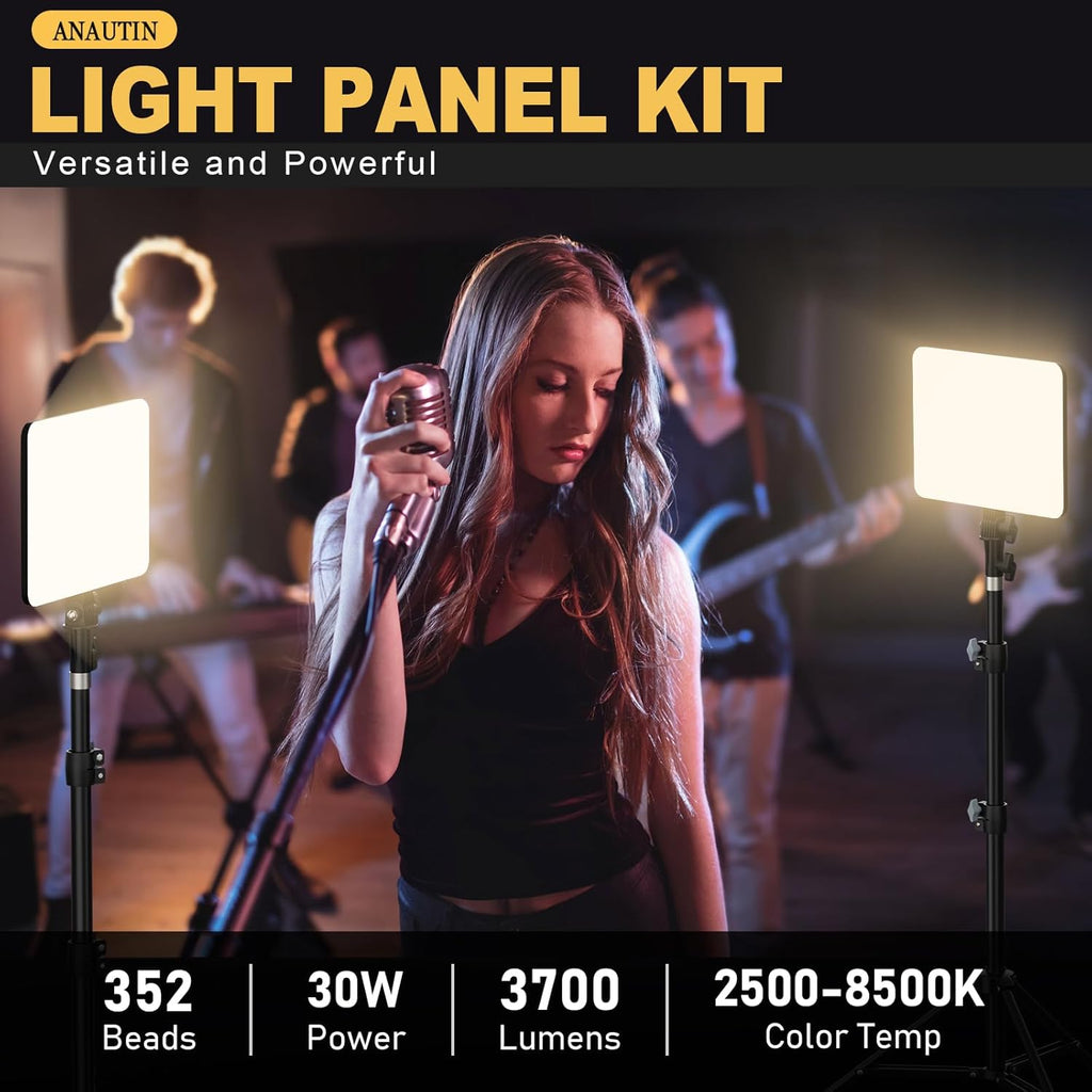Kit de Iluminación de Fotografía Mejorado de 30W, Anautin Paquete d...