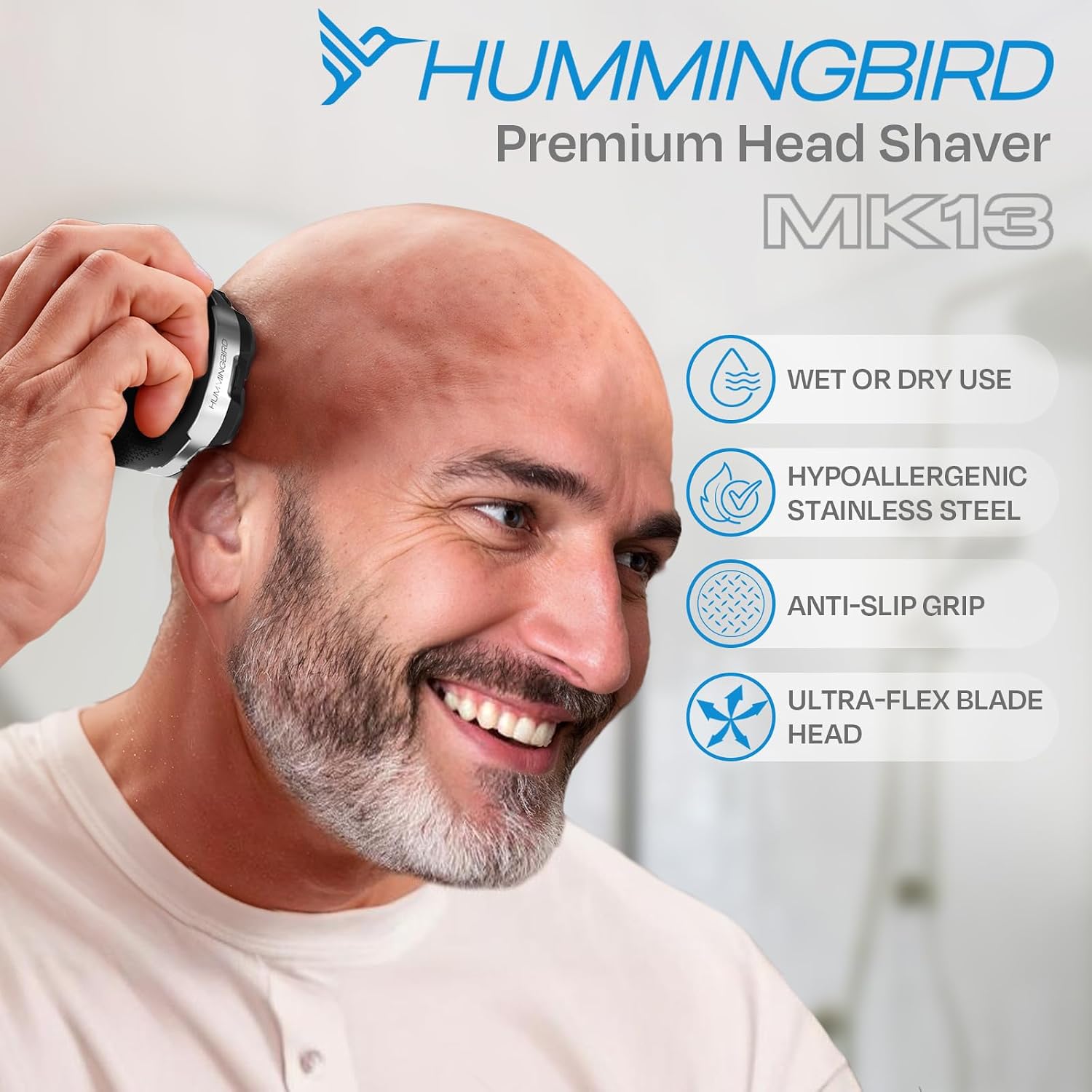 HUMMINGBIRD MK13 - Afeitadora de cabeza de alta calidad, afeitadora...