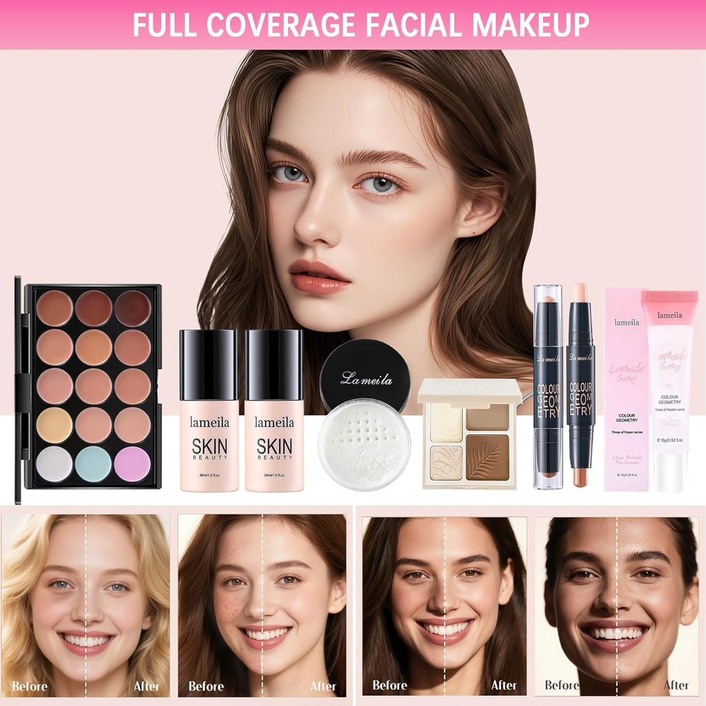 Kit completo de maquillaje todo en uno para mujeres, juegos de rega...