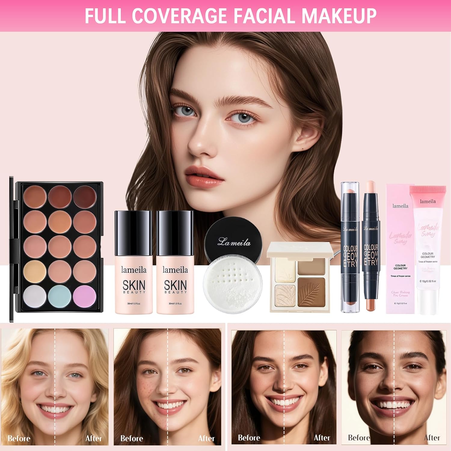 Kit completo de maquillaje todo en uno para mujeres, juegos de rega...