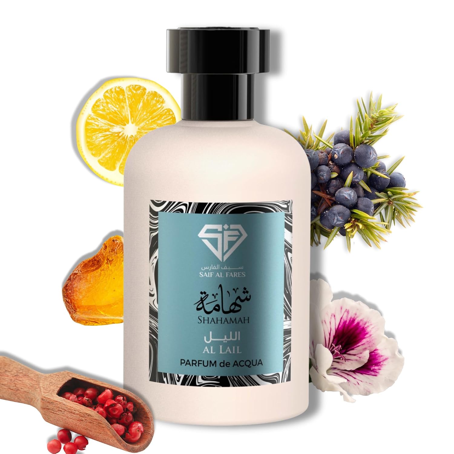 SAIF AL FARES Shahamah Al Lail - Perfume sin alcohol para hombres |...