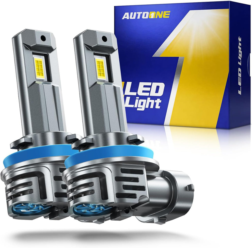 AUTOONE Bombilla LED H11\/H9\/H8, 70000LM 1:1 tamaño sin parpadeo,...