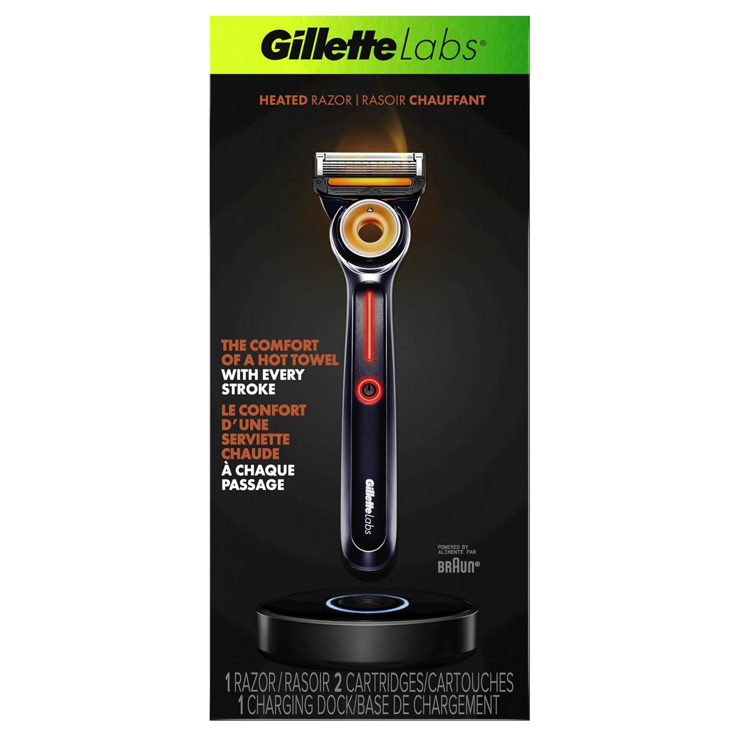 Gillette GilletteLabs - Kit de afeitado térmico para hombres, 1 man...