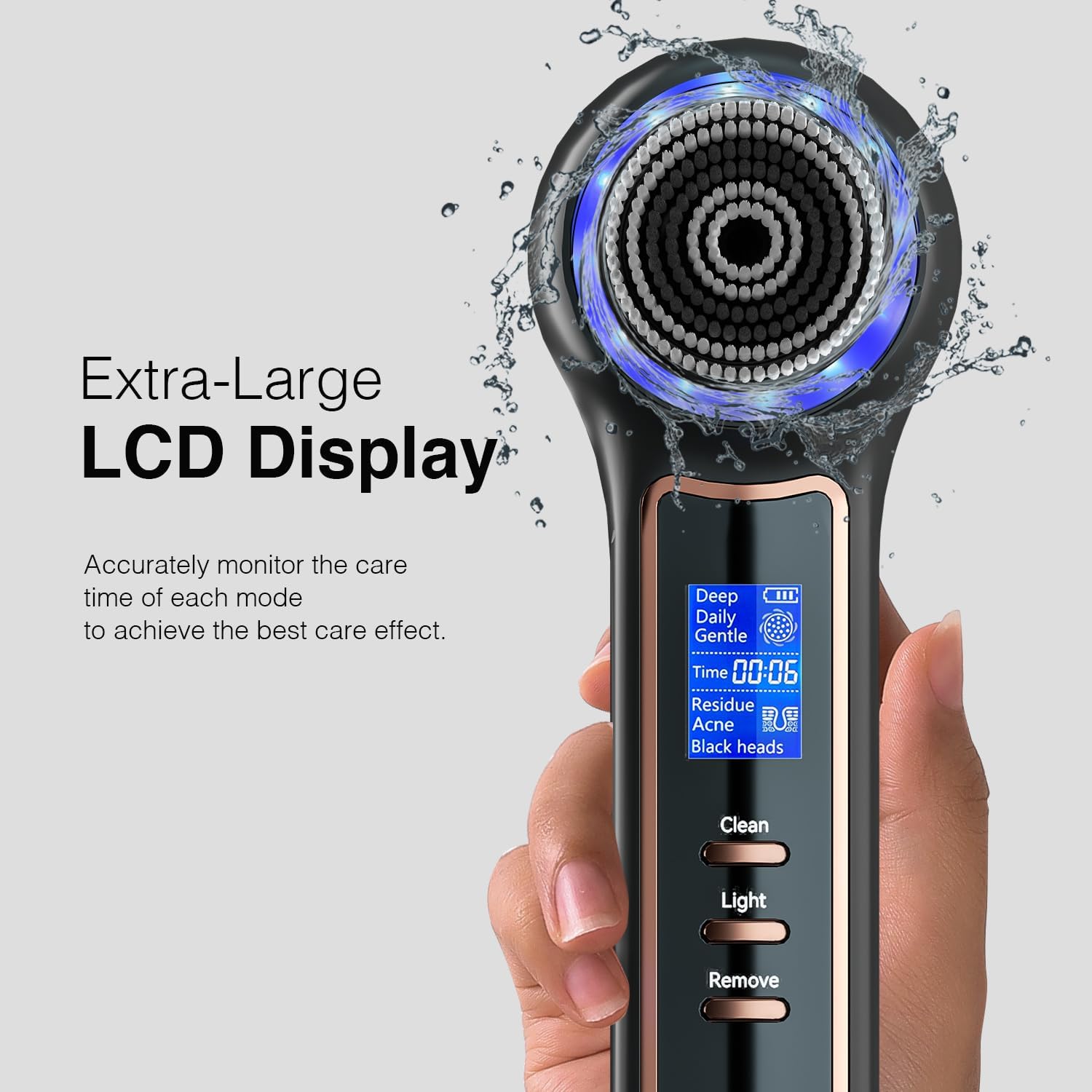 UMICKOO Exfoliante facial con pantalla LCD, cepillo de limpieza fac...