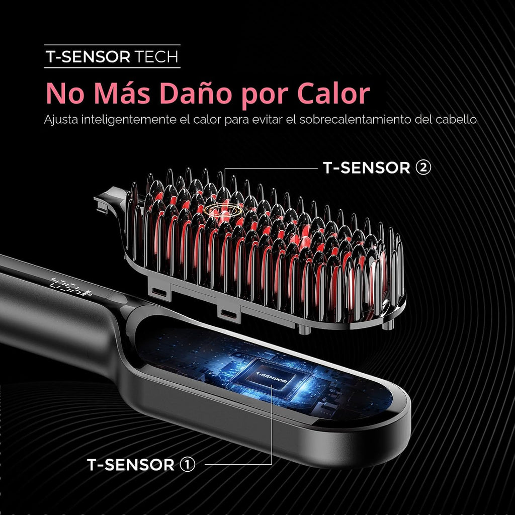 TYMO Cepillo Alisador de Cabello \u2013 Cepillo Alisador Compacto I...