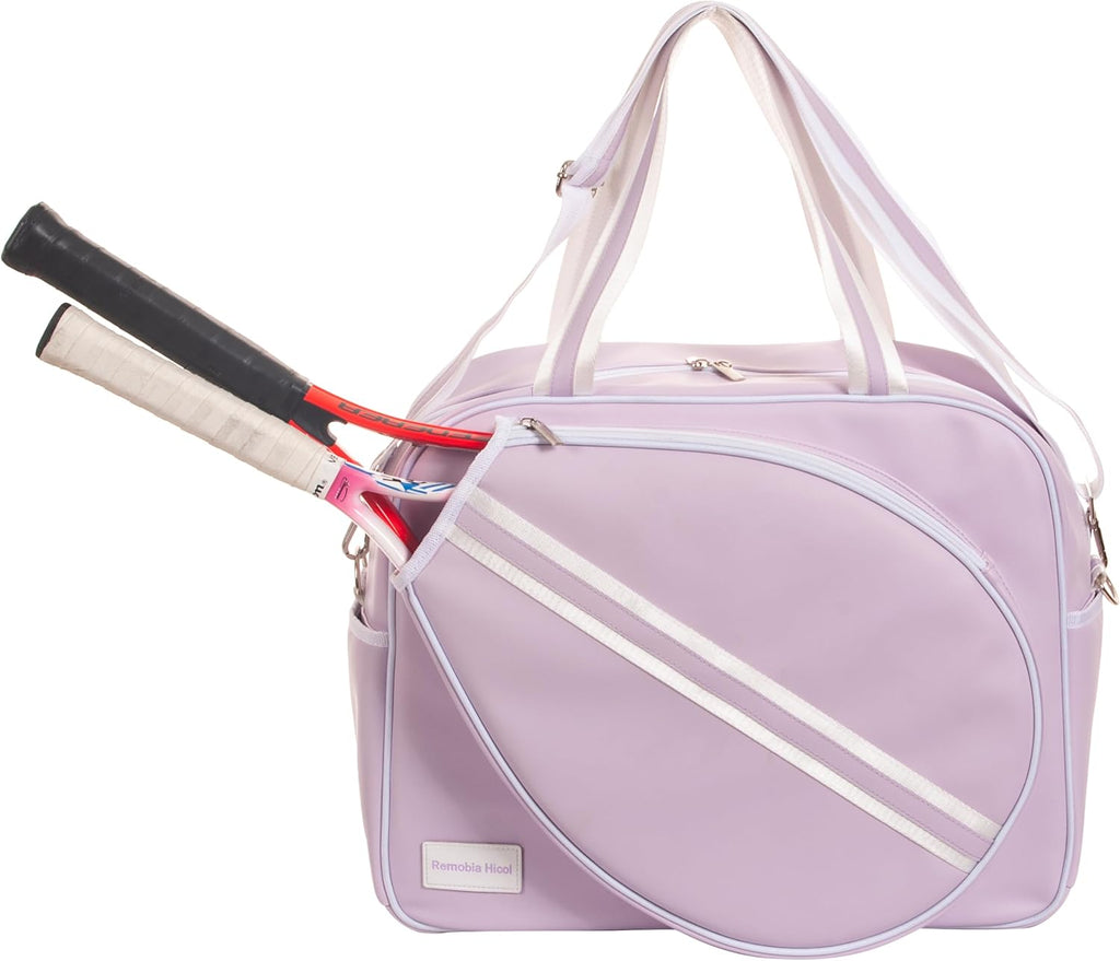 Remobia Hicol Bolso deportivo grande de piel sintética púrpura para...