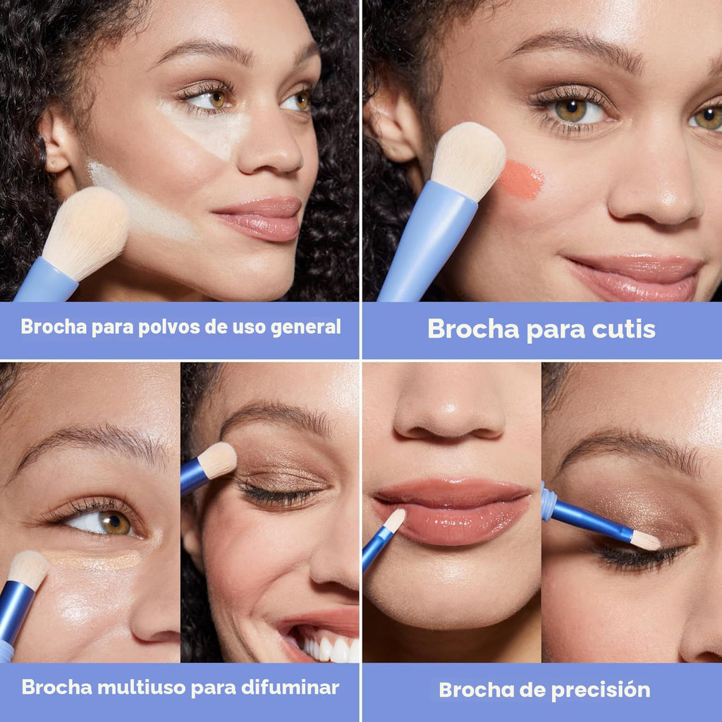 Alleyoop Overachiever - Juego de brochas de maquillaje de viaje 4 e...