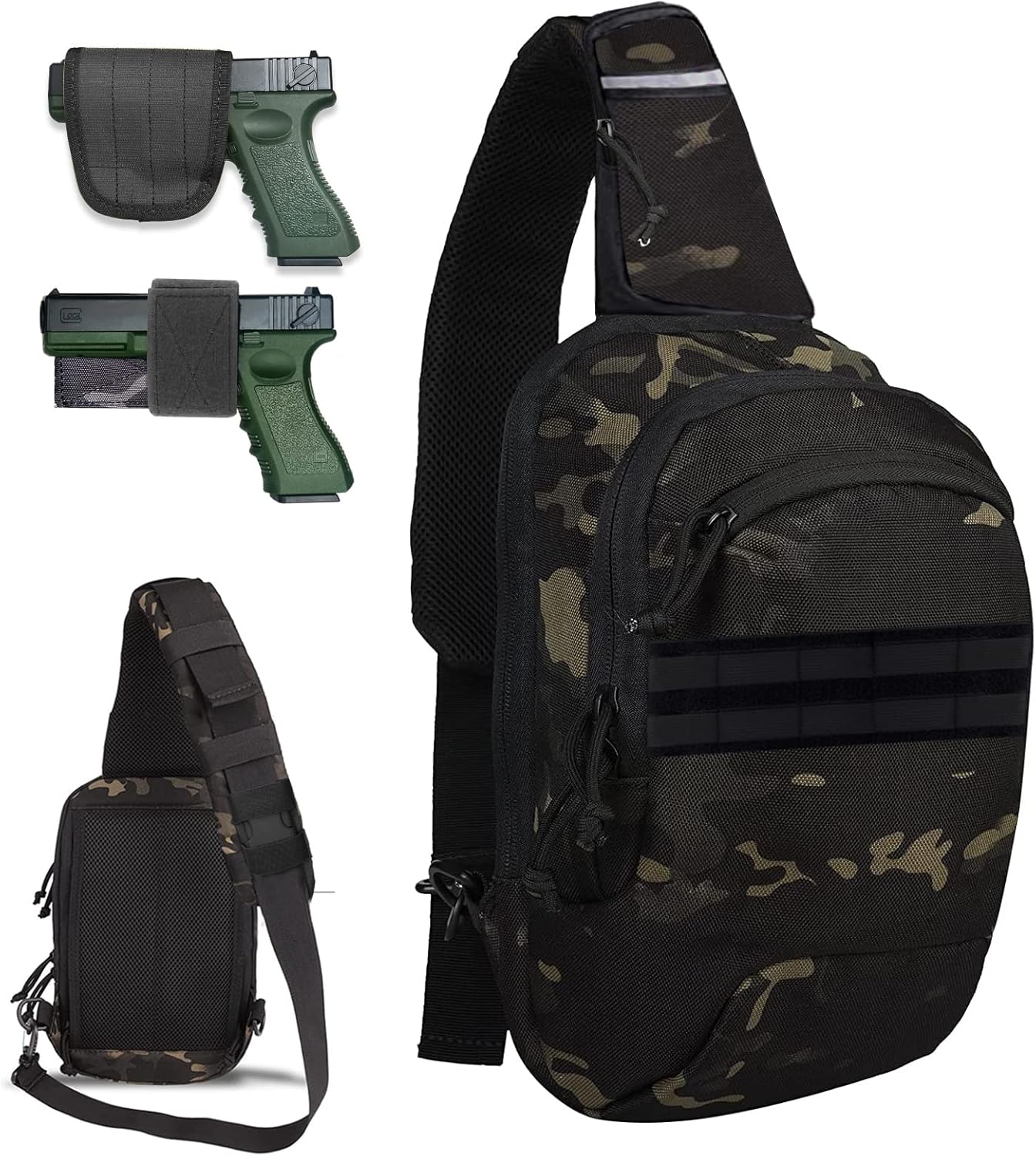 LarKoo Mochila táctica para el pecho de la honda EDC Mochila univer...