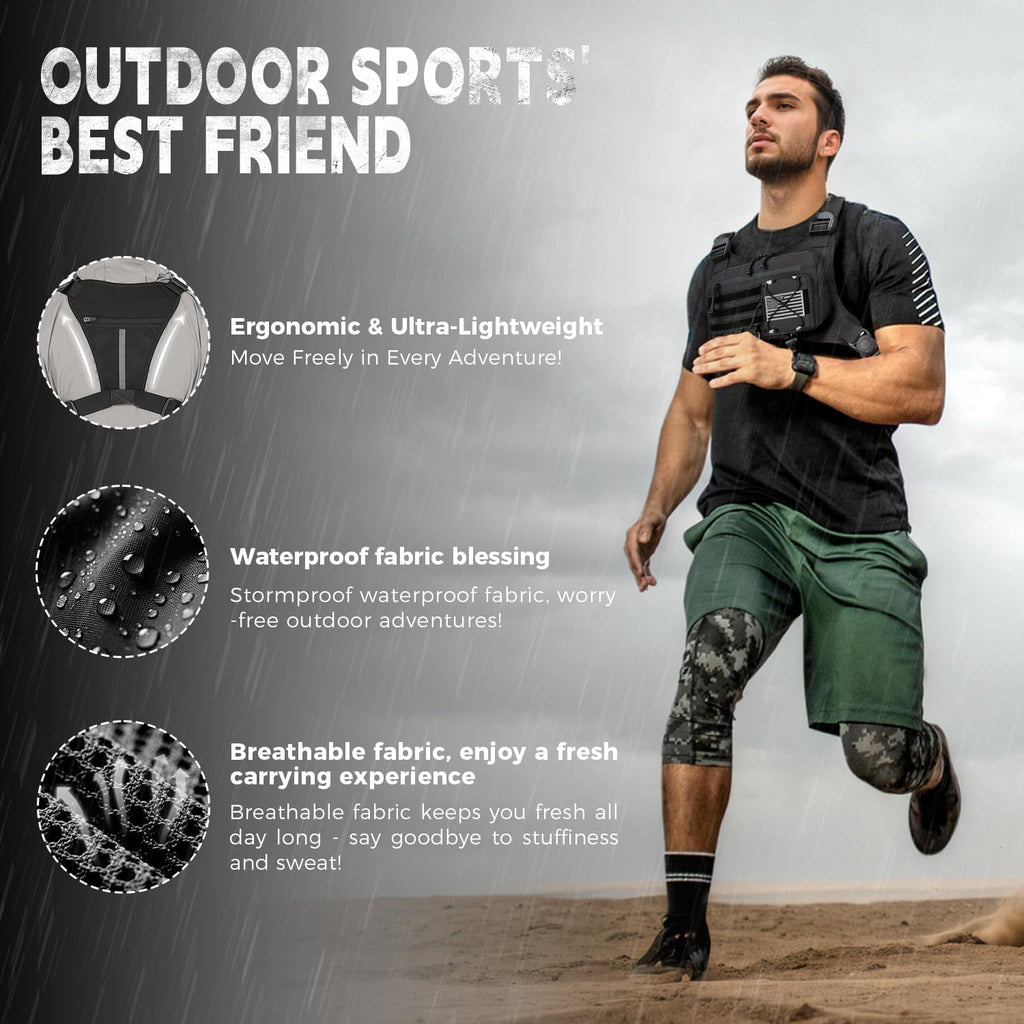 koculemi Bolsa de Pecho para Deportes al Aire Libre para Hombres, F...