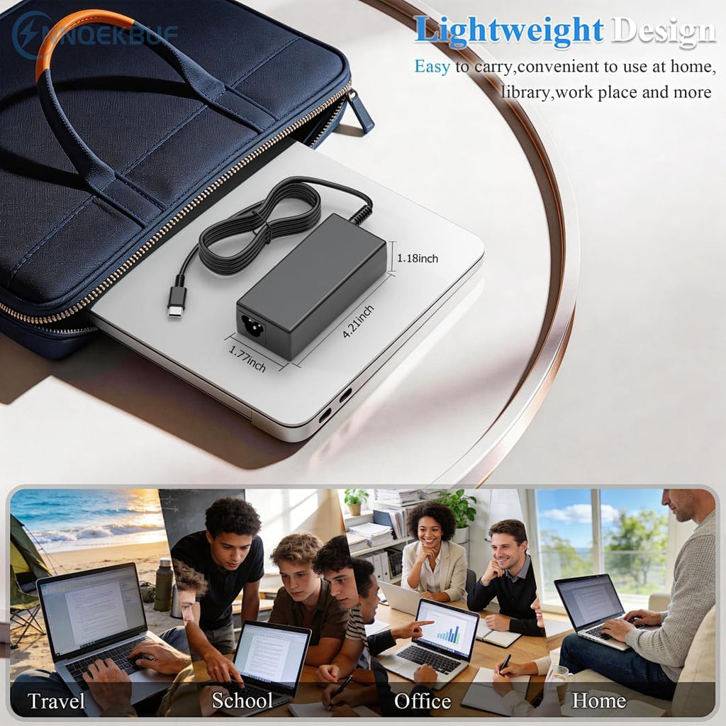 Cargador para laptop 65 W, adaptador de corriente USB C compatible...