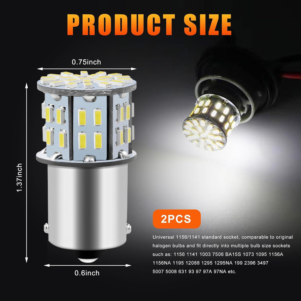 Gasedin 20 bombillas LED 1156 para automóvil, 1141 1003 1156 7506 B...