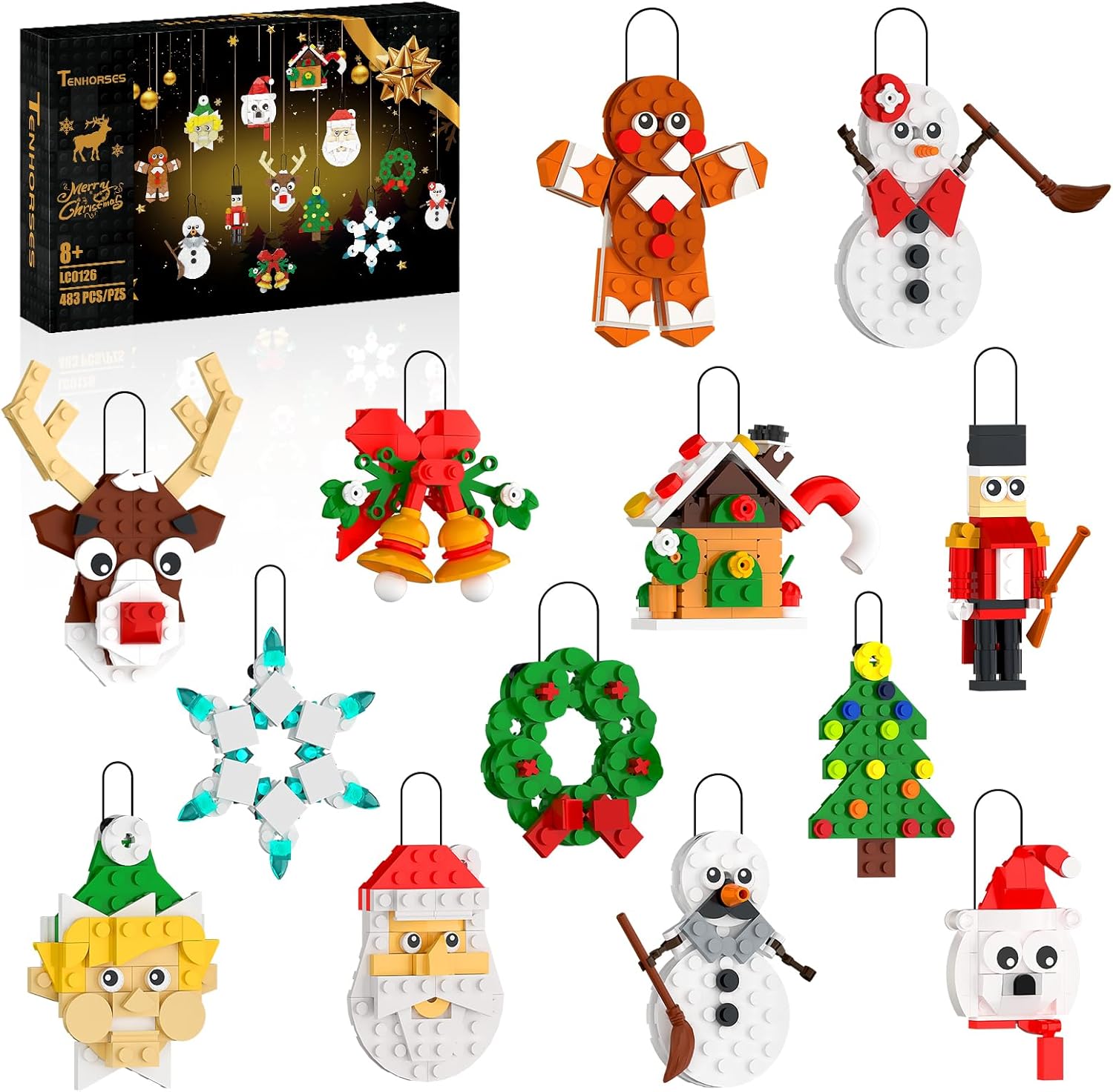 Nubee Kit de construcción de adornos de Navidad, árbol de Navidad,...