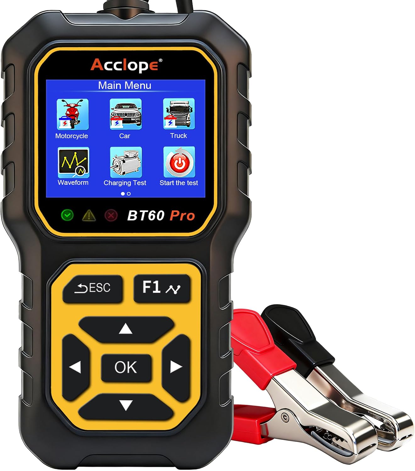 Acclope BT60 PRO - Probador de batería de coche 6V\/12V\/24V, 2\u20...