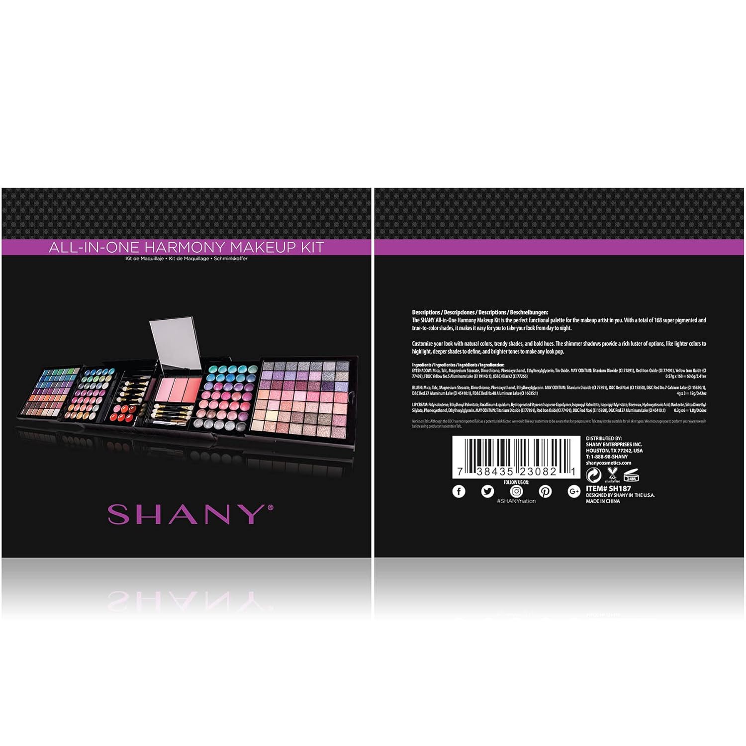 SHANY Set de Maquillaje Todo en Uno Harmony - Combinación de Colore...