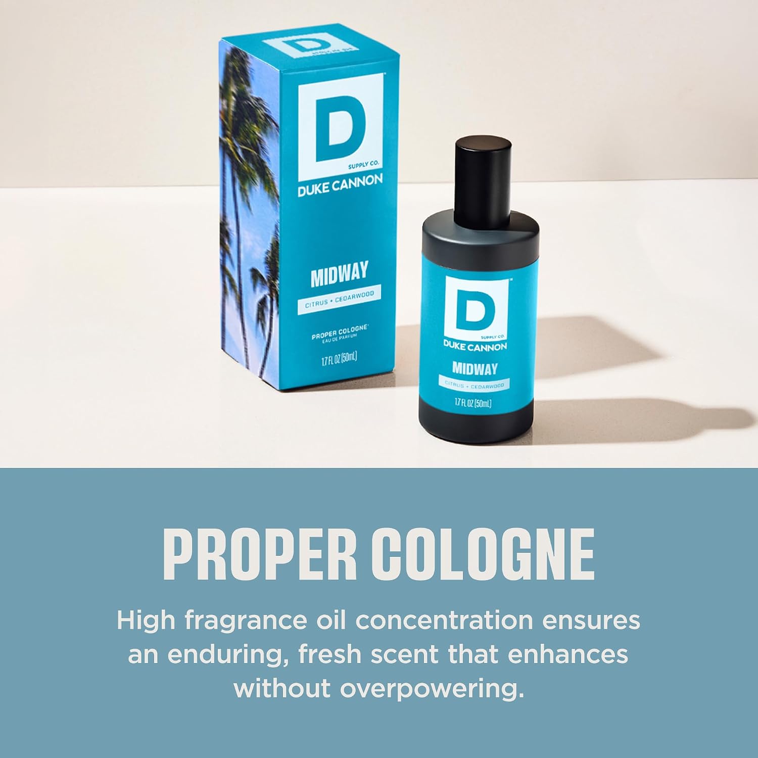 Duke Cannon Proper Cologne Midway | Eau de Parfum para hombre, cítr...