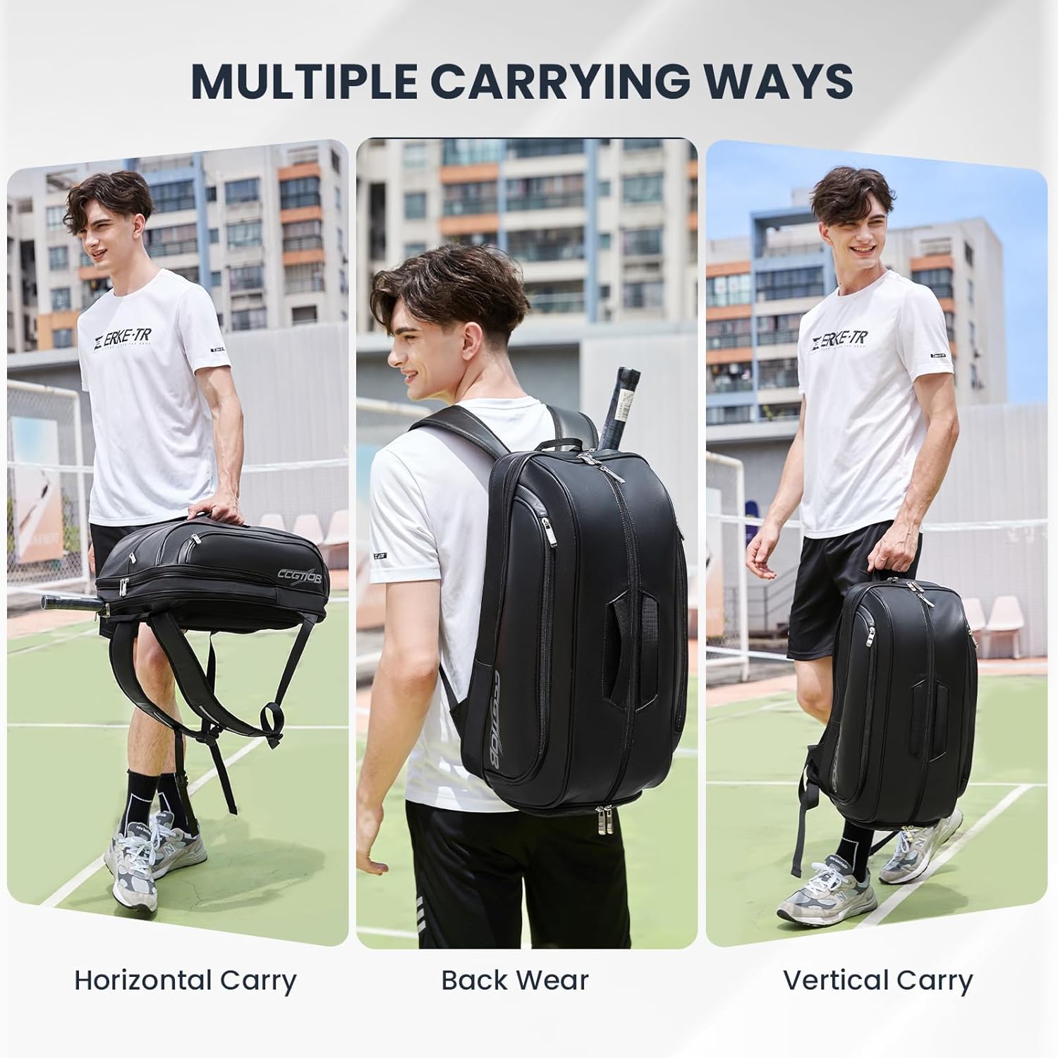 CCGTIOR Bolsa para Raqueta De Tenis Mochila Pickleball Padel con Co...
