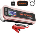 WOLFBOX Arrancador de 4000 A, batería de coche rosa de 12 V portáti...