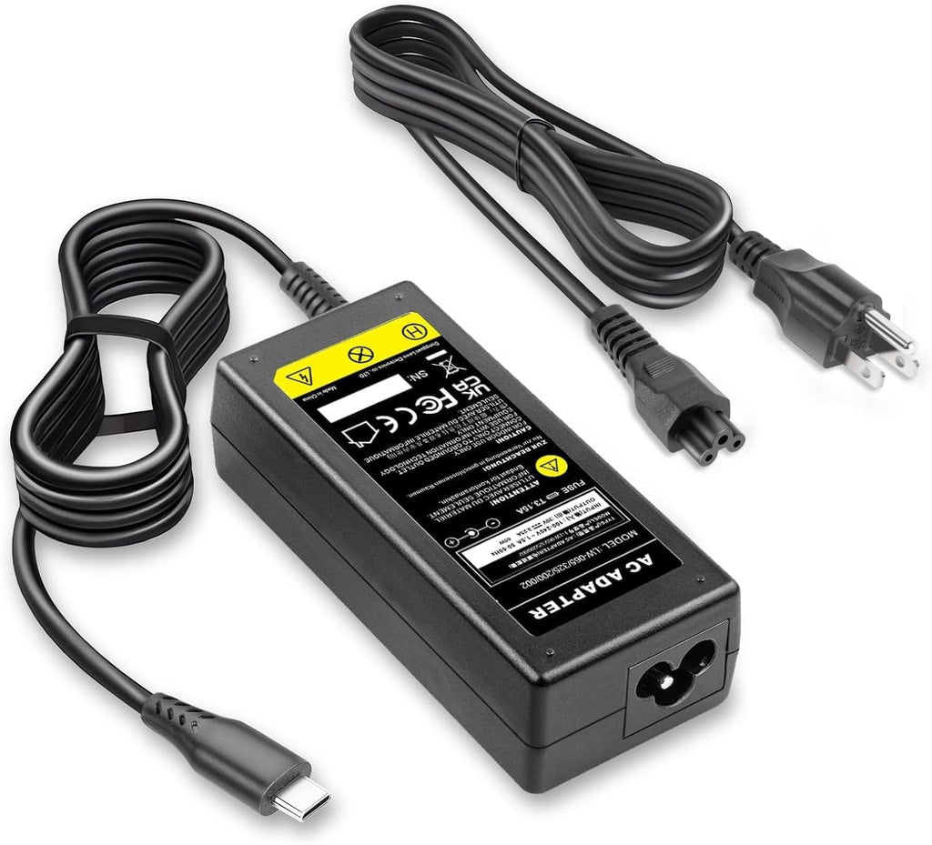 Cargador universal para Chromebook de 65 W, adaptador de puerto tip...