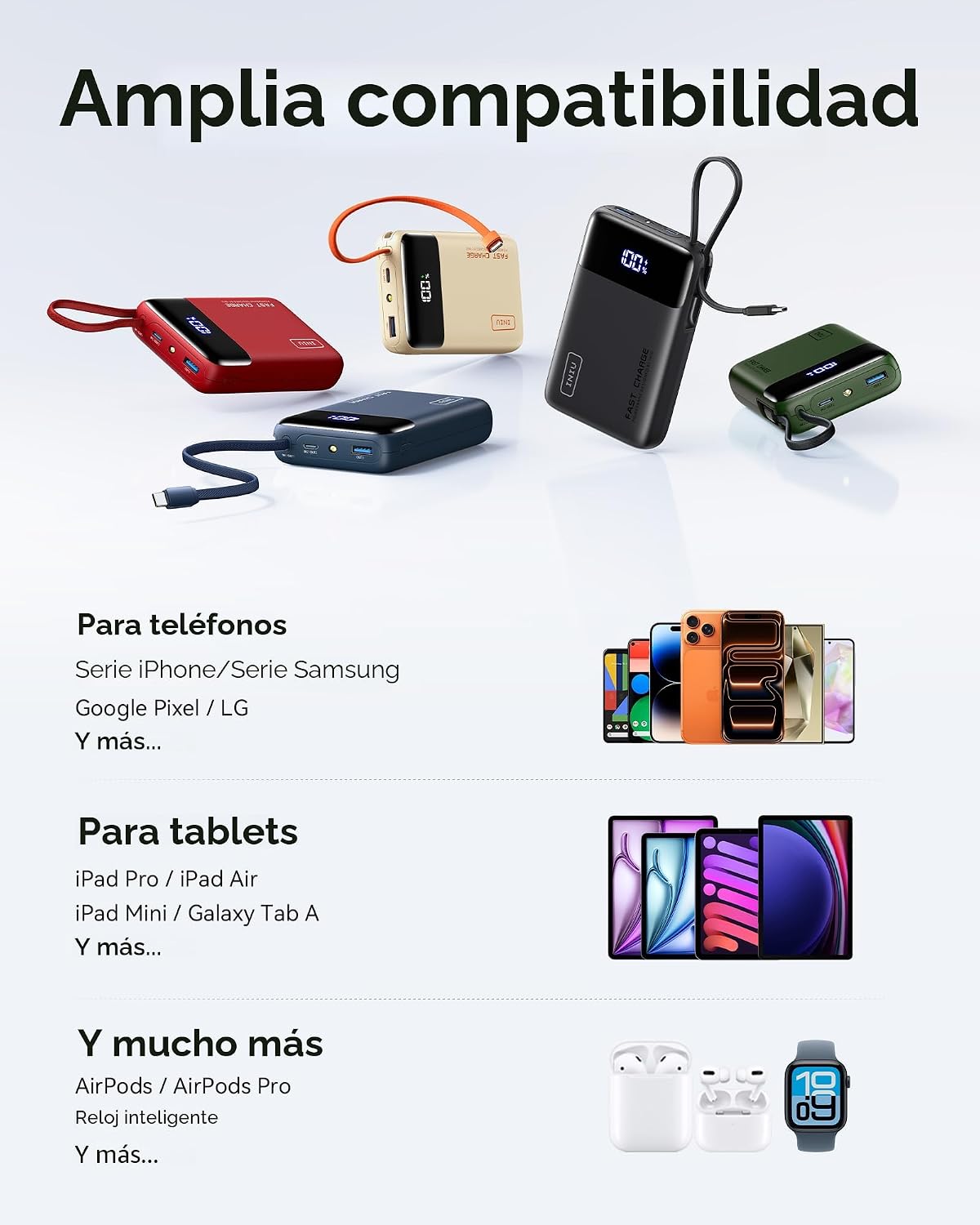 INIU - Banco de energía de 20000 mAh, pequeño cargador portátil de...