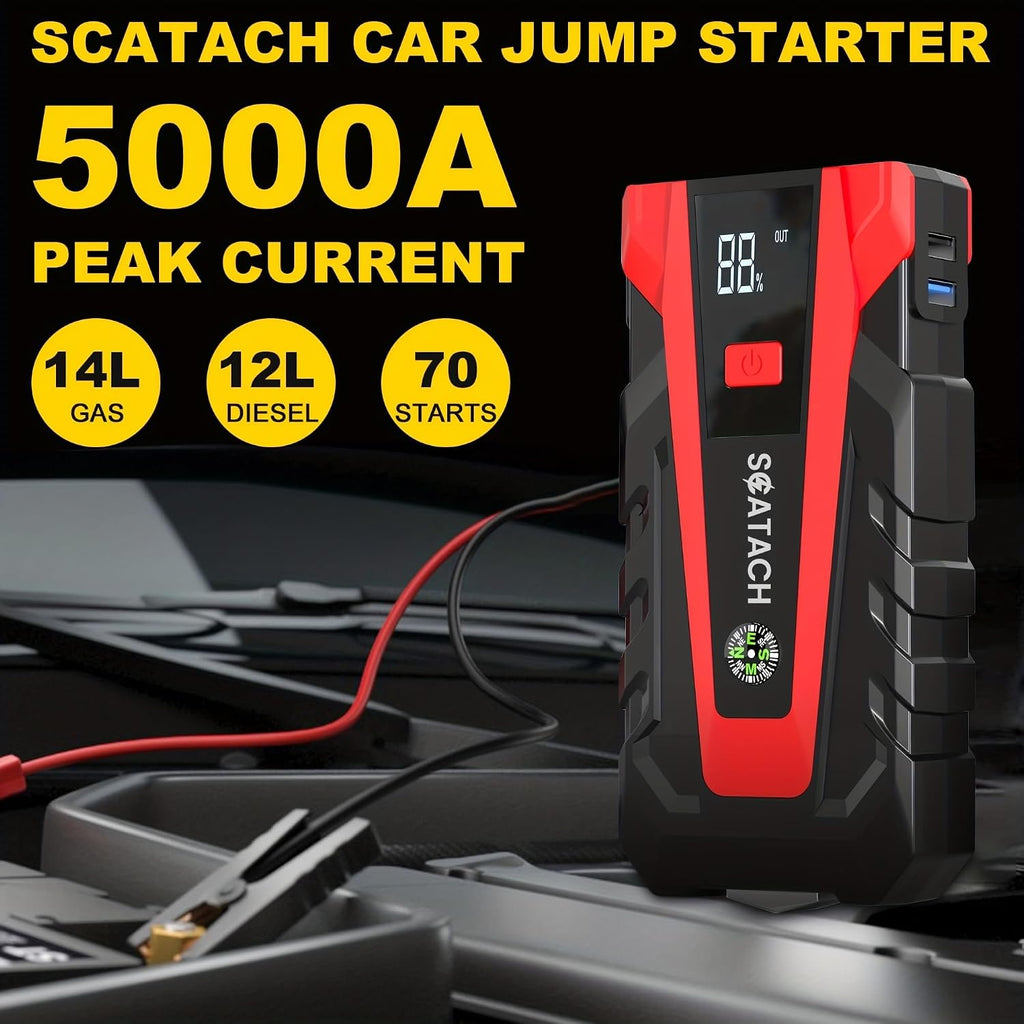 Scatach 5000A Jump Starter, batería de arranque de 12V portátil | J...