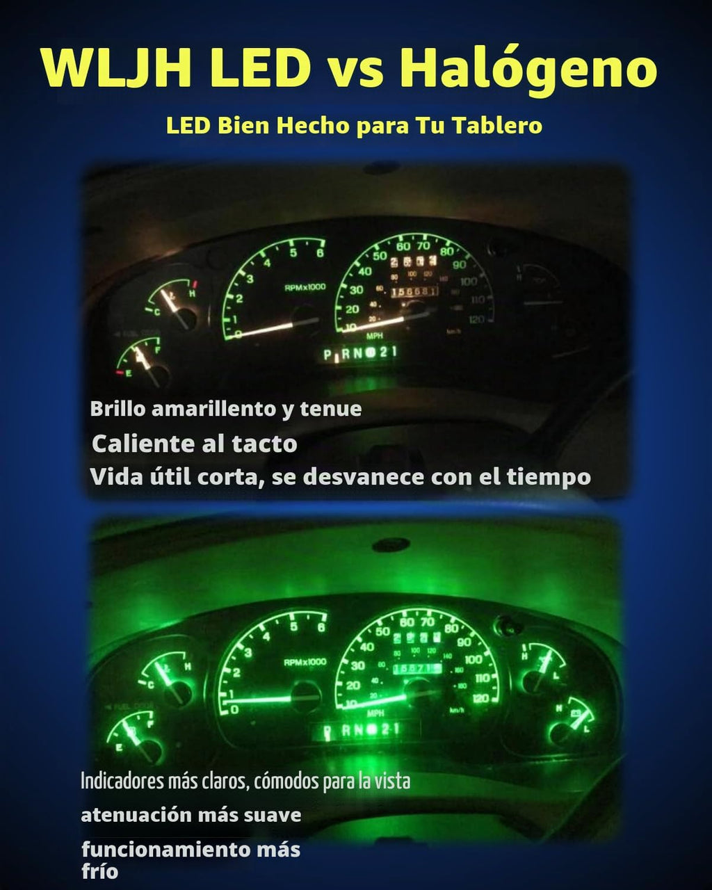 WLJH Canbus - Enchufe giratorio PC74 Super brillante T5 2721 73 74...