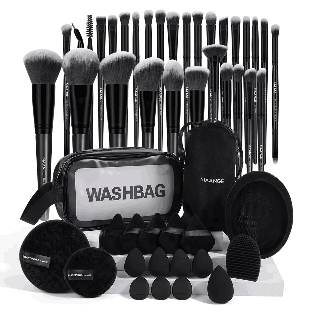 MAANGE Juego de 49 brochas de maquillaje, juego de herramientas de...