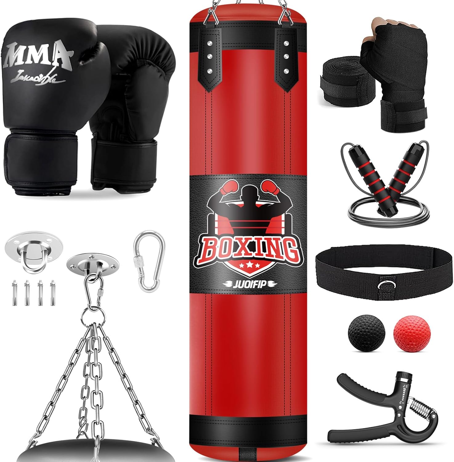 Juego de saco de boxeo para adultos, juego de saco de boxeo pesado...