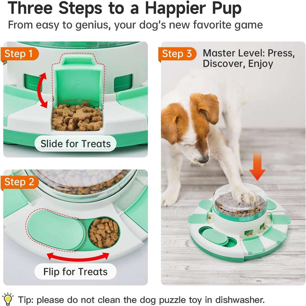 Potaroma Juguete de Rompecabezas para Perros de 2 Niveles, Alimenta...