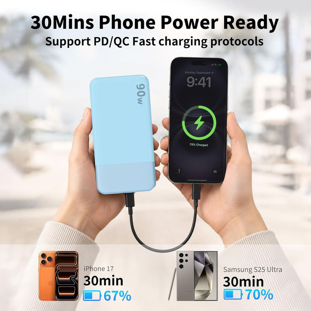NOBIS Banco de energía de 90 W, 20,000 mAh, cargador portátil para...