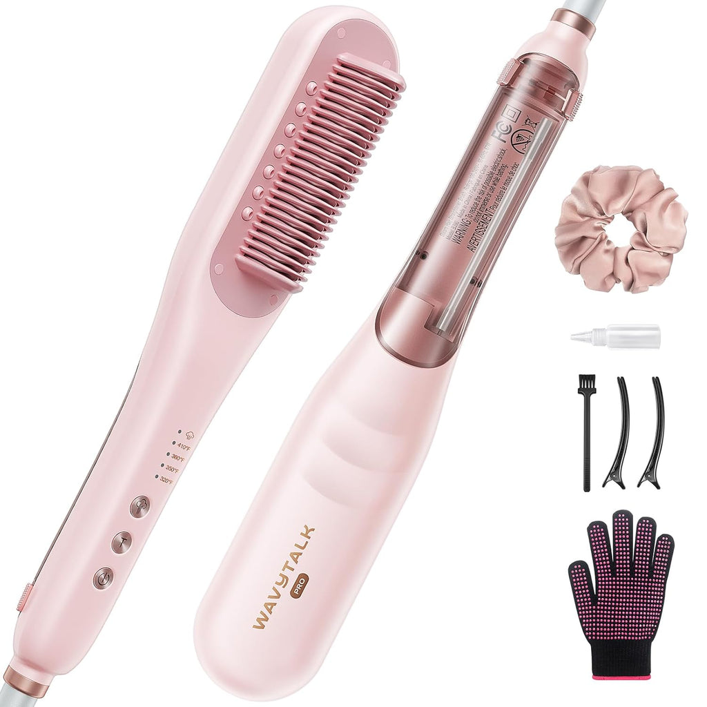 Cepillo Alisador de Cabello con Vapor Pro de Wavytalk, Cepillo Alis...