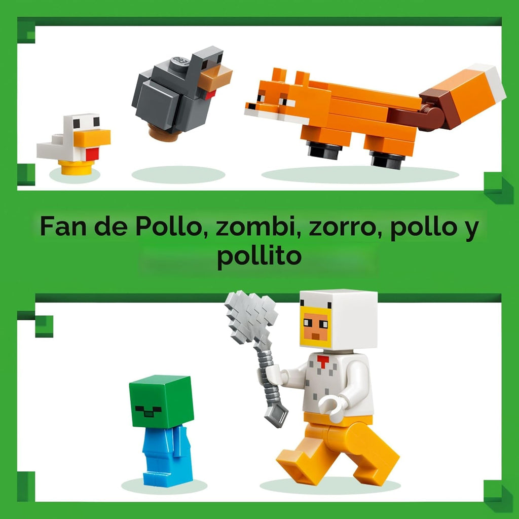 LEGO Minecraft Chicken Farm - Juguete de construcción para niños, j...