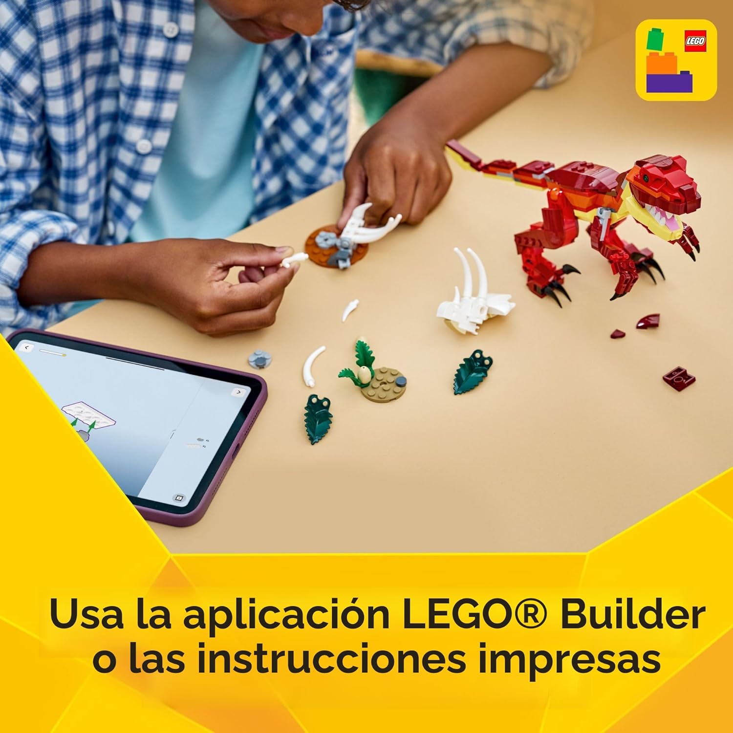 LEGO Creator 3 en 1 - Juguete de construcción de dinosaurios feroce...