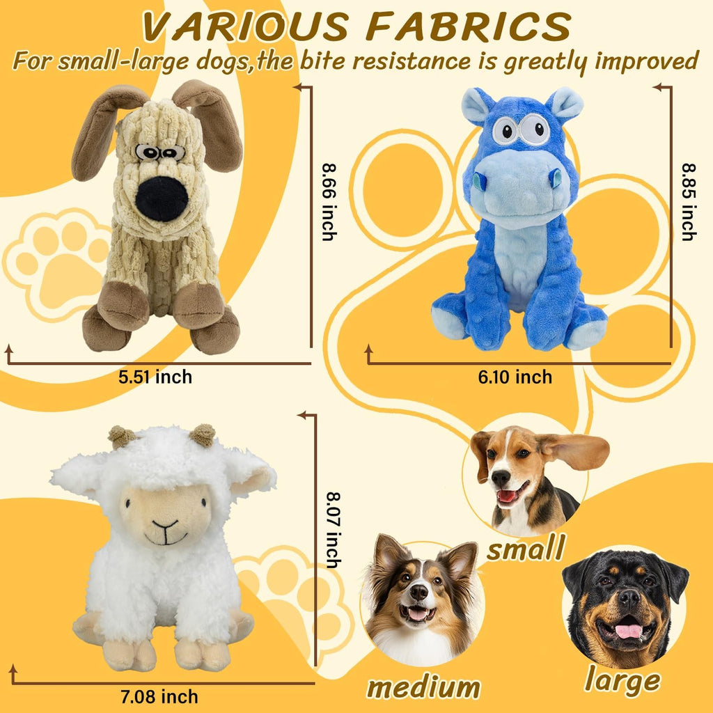 MeetYooo Paquete de 3 Juguetes Chirriantes de Peluche para Perros -...