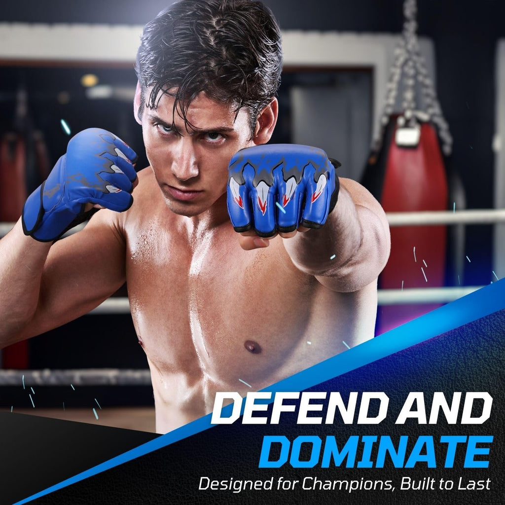 Flexzion, guantes de boxeo con dedos descubiertos - Grappling, MMA,...