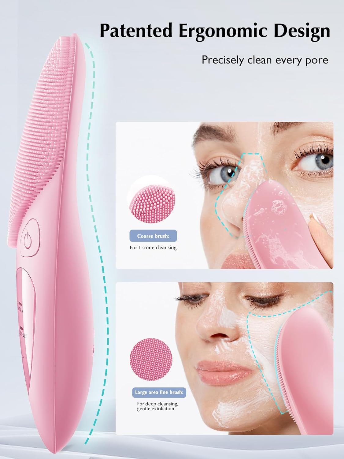 COSLUS Cepillo de Limpieza Facial de Silicona Exfoliador Facial: Ce...