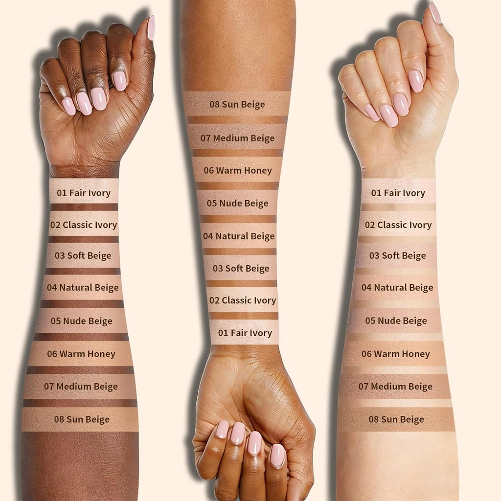 UCANBE Base líquida y corrector 2 en 1, juego de maquillaje de base...