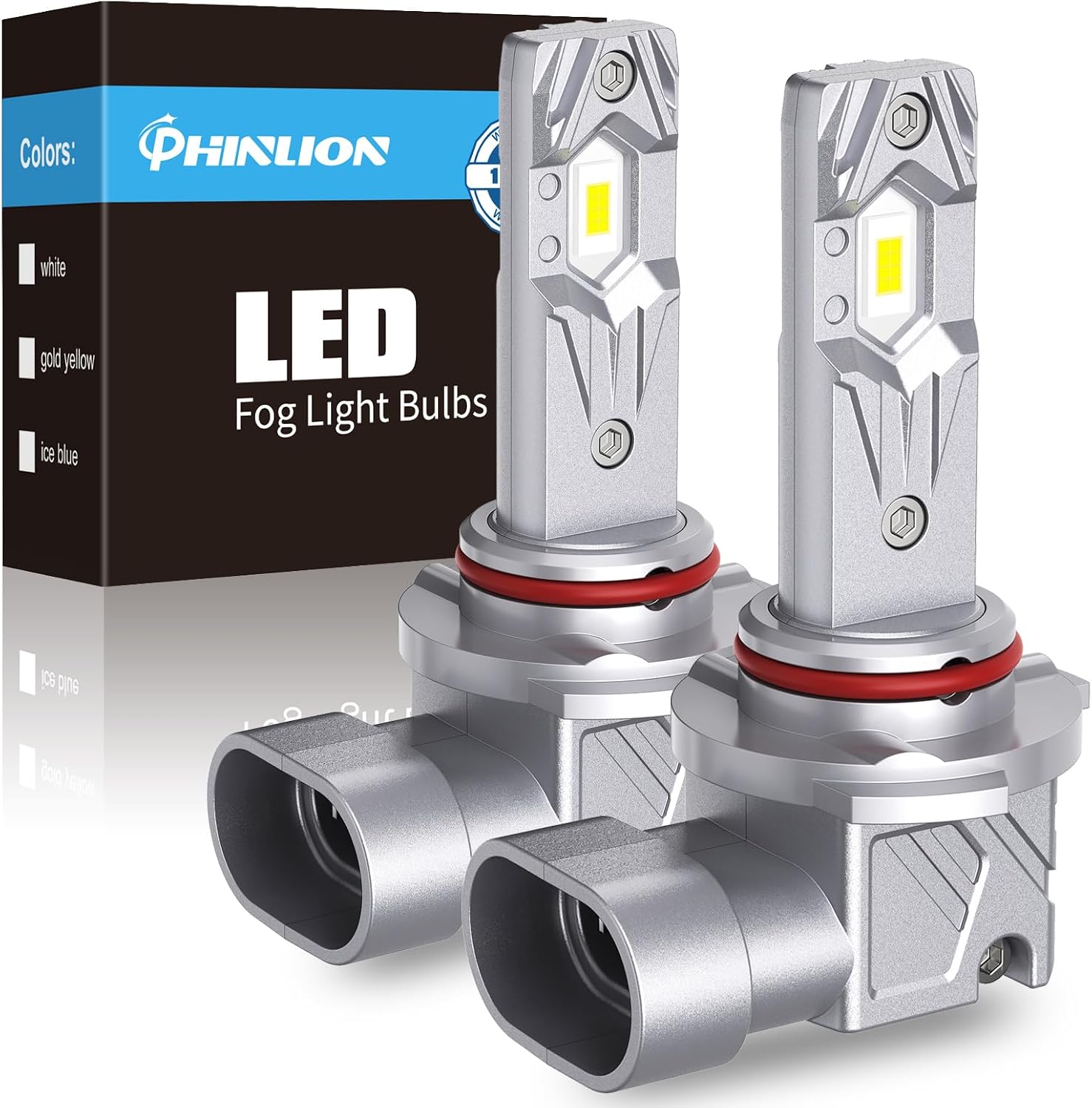 PHINLION Luz antiniebla LED H10 9145 o bombillas de conducción, 650...