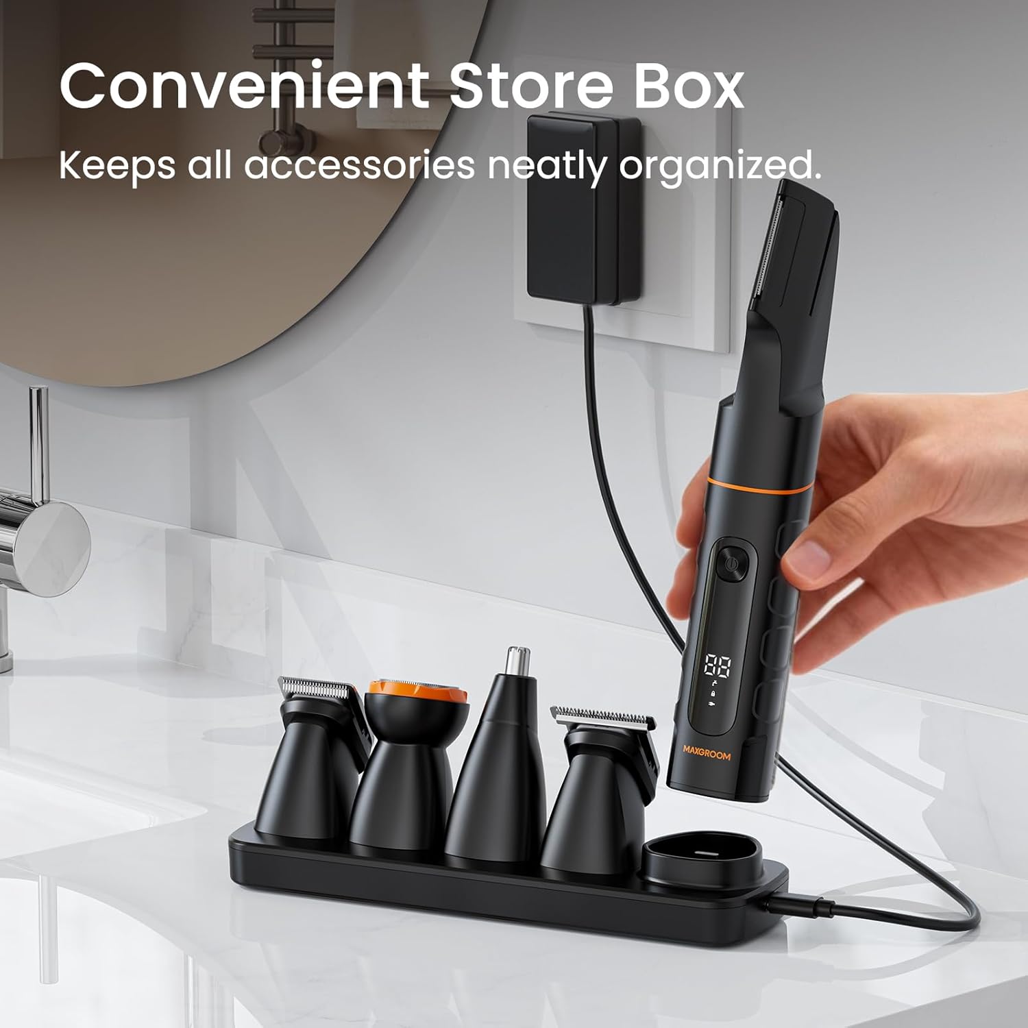 MAXGROOM Manscape - Cortadora de pelo todo en uno para hombres, afe...