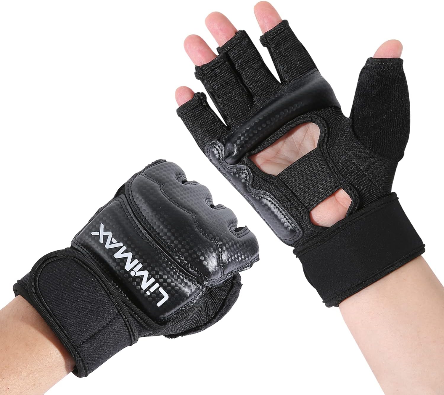 LiMMAX Guantes de Kickboxing Sparring Guantes TKD para Hombres y Mu...
