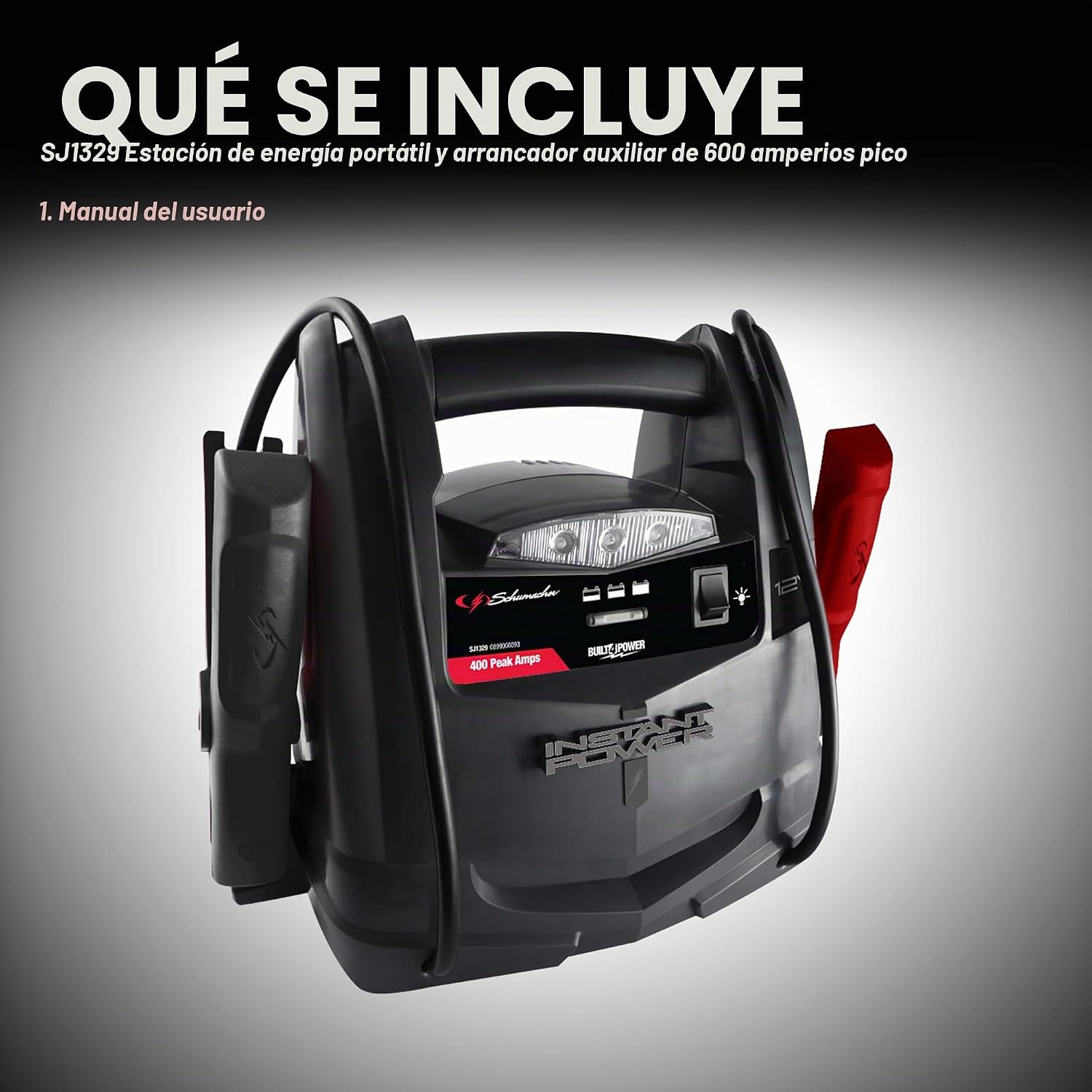 Schumacher Electric - Arrancador de batería de coche de 600 A y est...