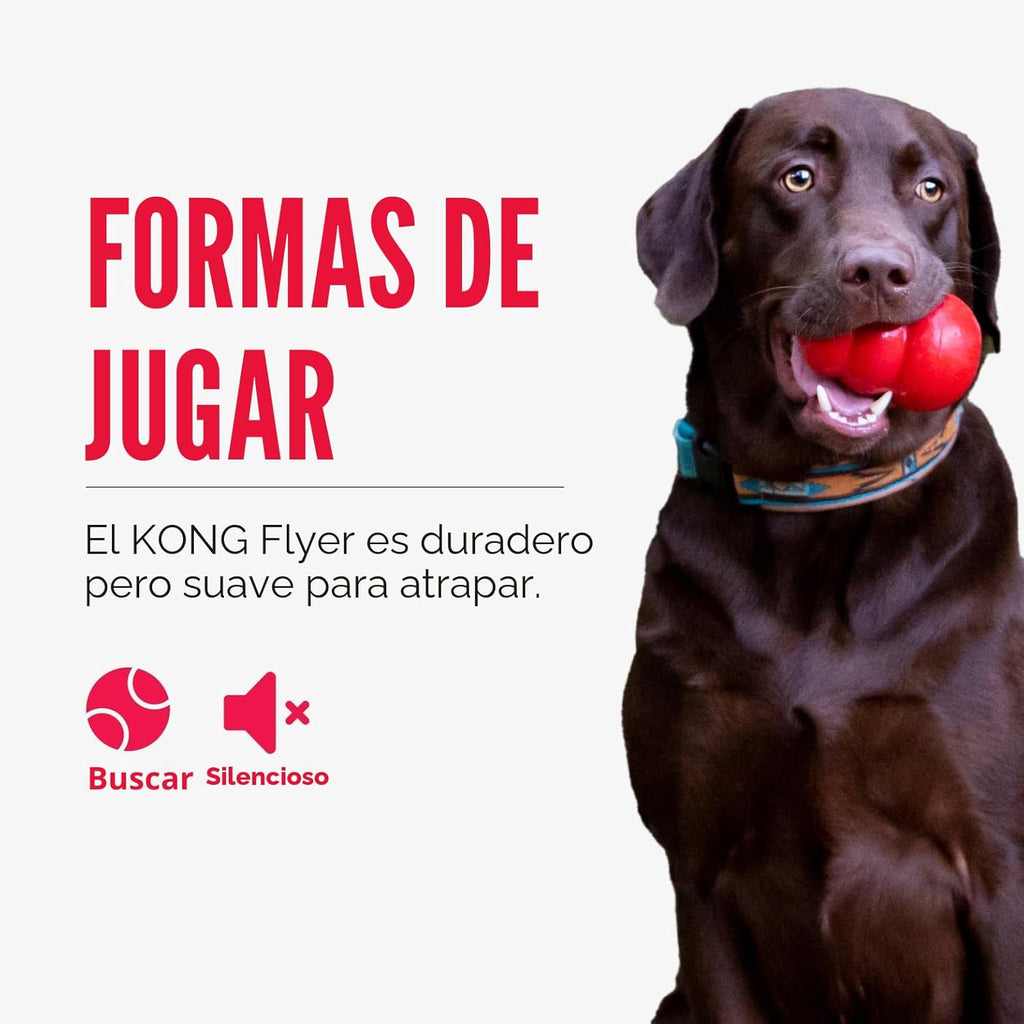 KONG Flyer - Juguete duradero para perros para jugar al aire libre...