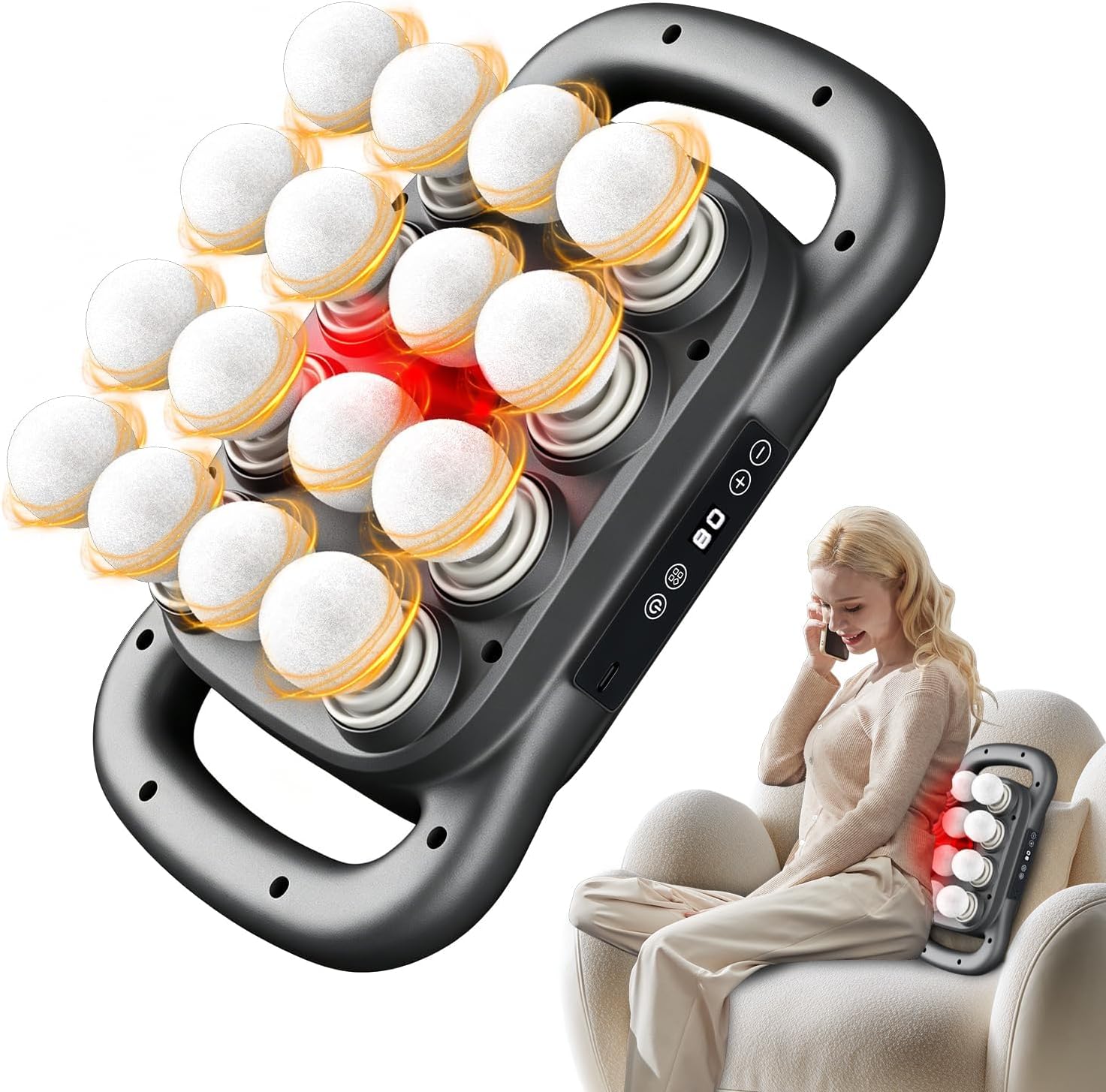 Technohom Massage Gun Deep Tissue \u2013 16 Heads, 9 Speeds &amp; 9...