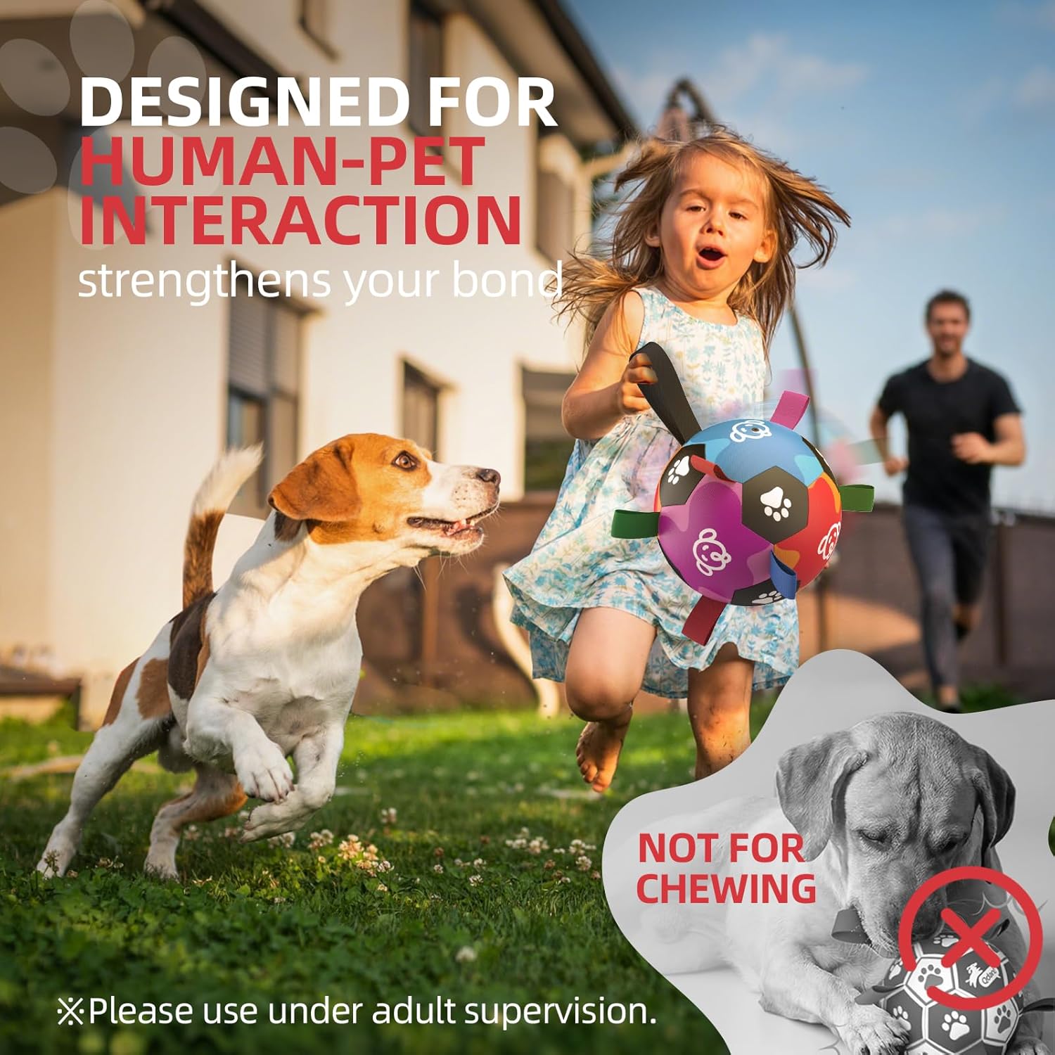 QDAN Juguetes para perros grandes, bolas duraderas para perros mast...