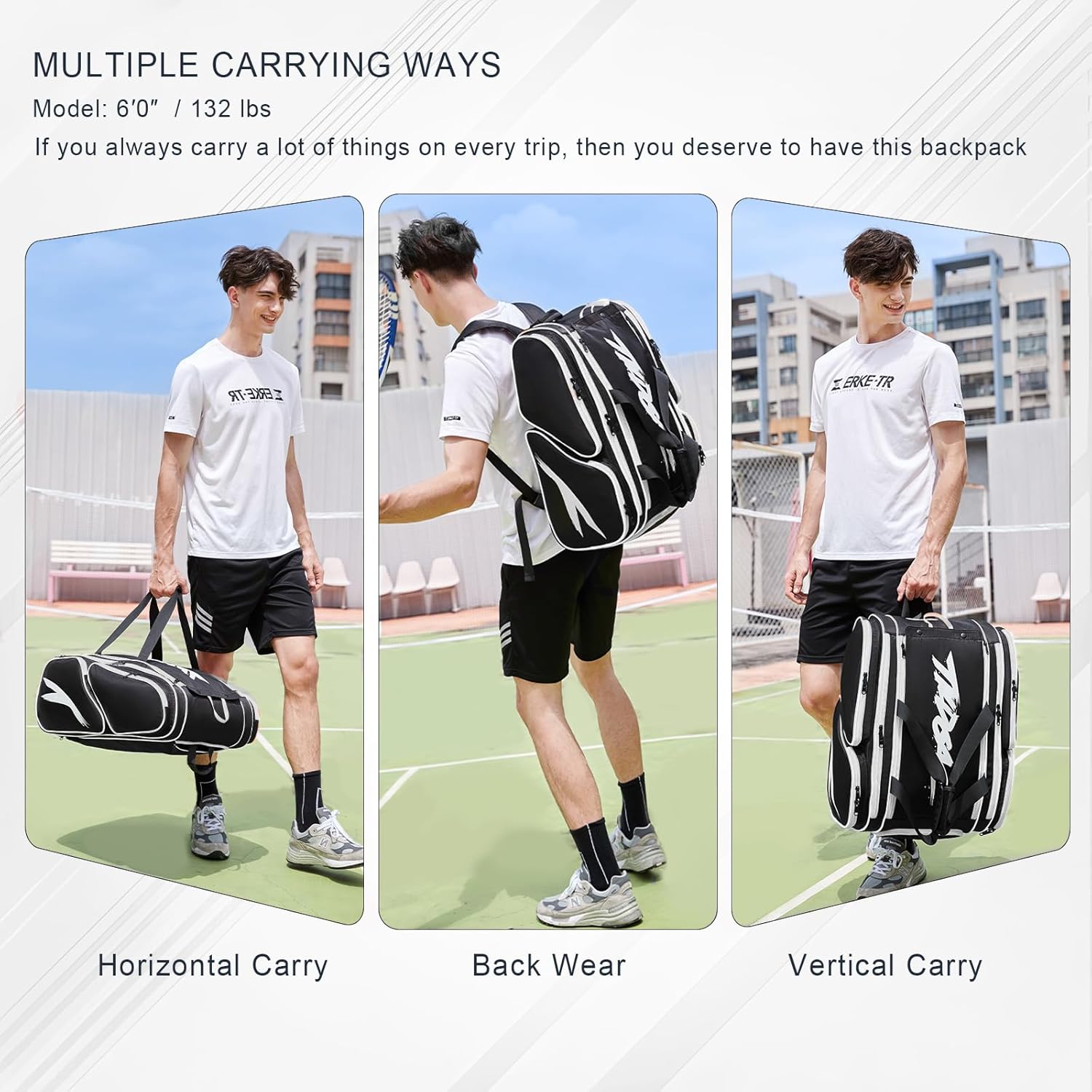 TILDOSAC Bolsa de pickleball \u2013 Bolsa grande de paleta para 4 p...