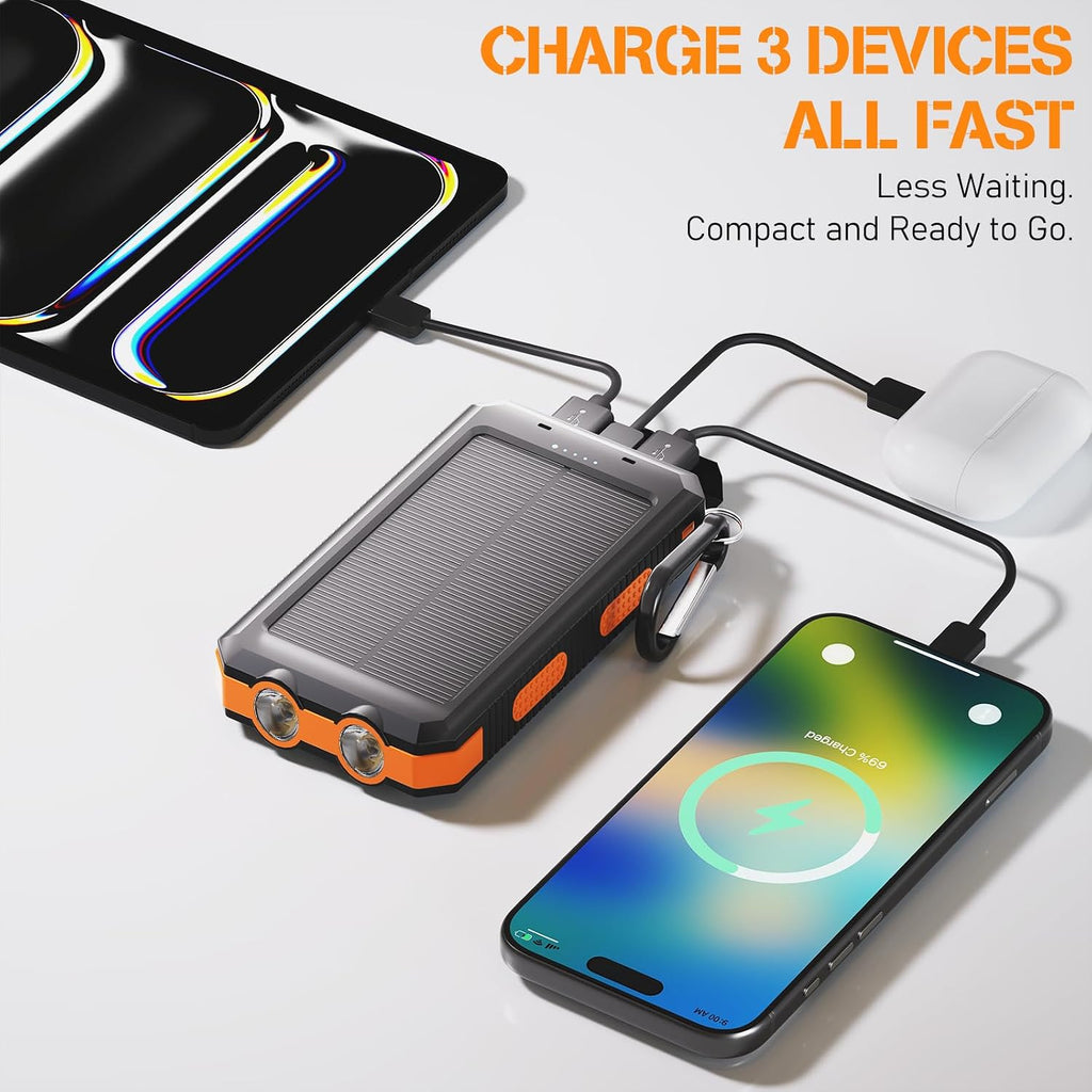 Banco de energía solar 38800mAh cargador portátil para teléfono con...