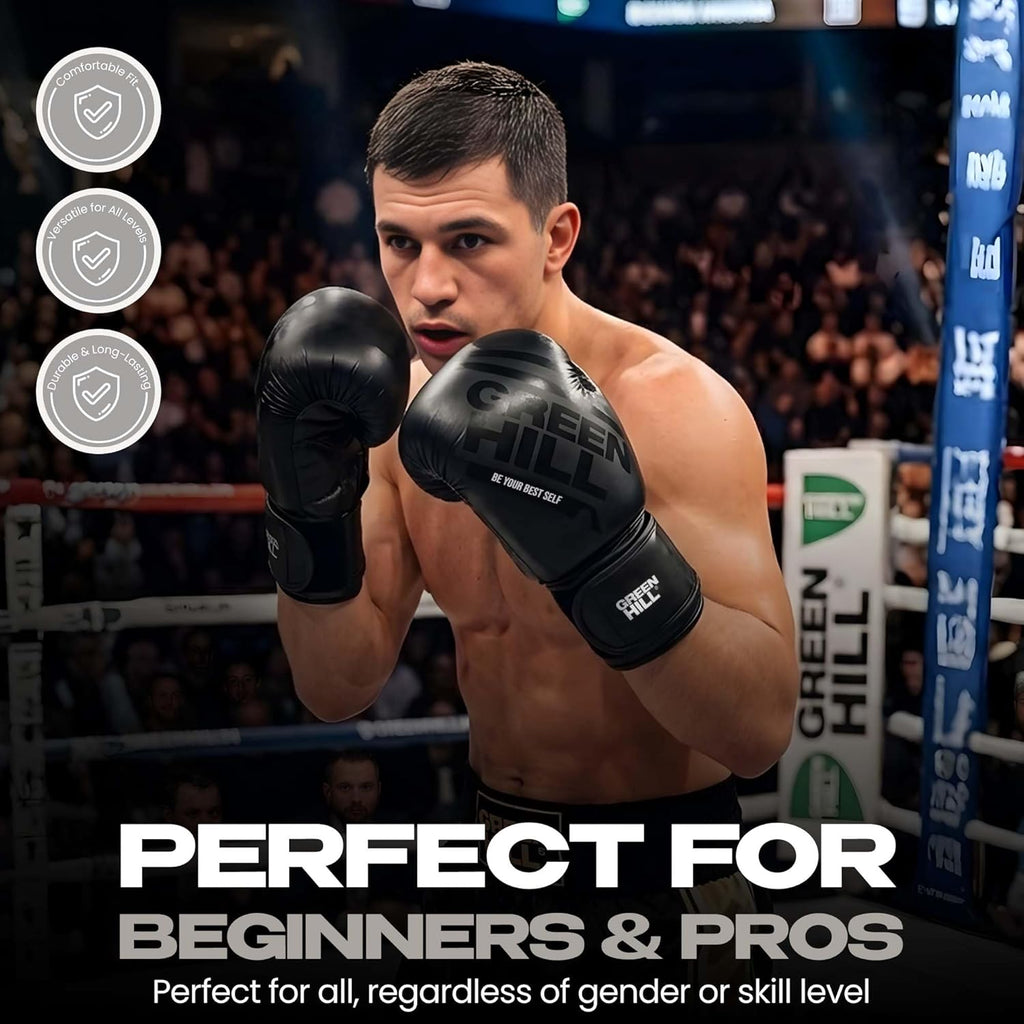 Juego de guantes de boxeo Green Hill para hombres y mujeres \u2013...