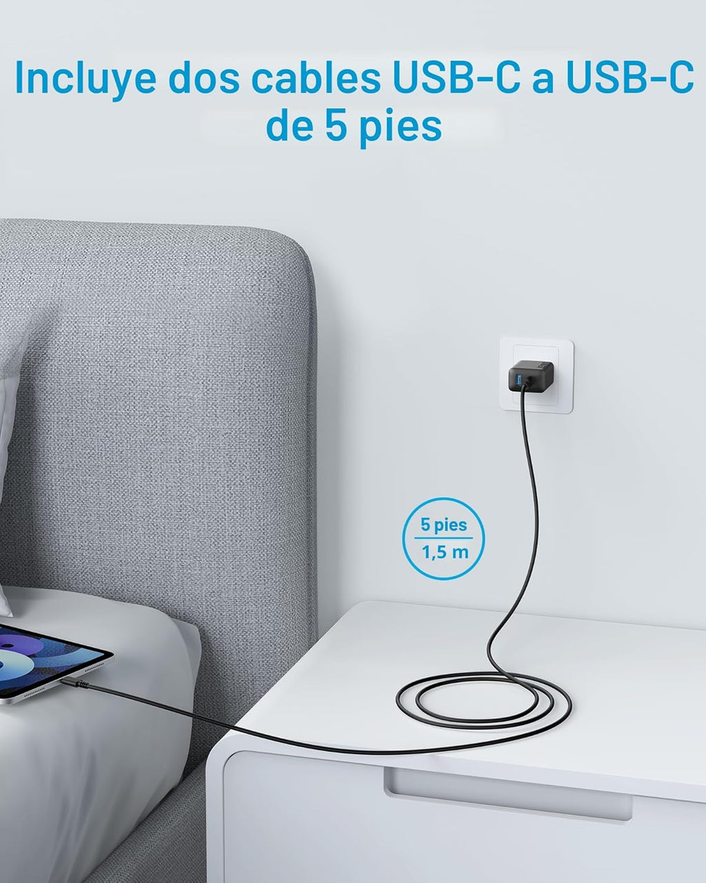 Anker - Cargador para iPhone 17\/16, 2 unidades, 20 W, cargador USB...
