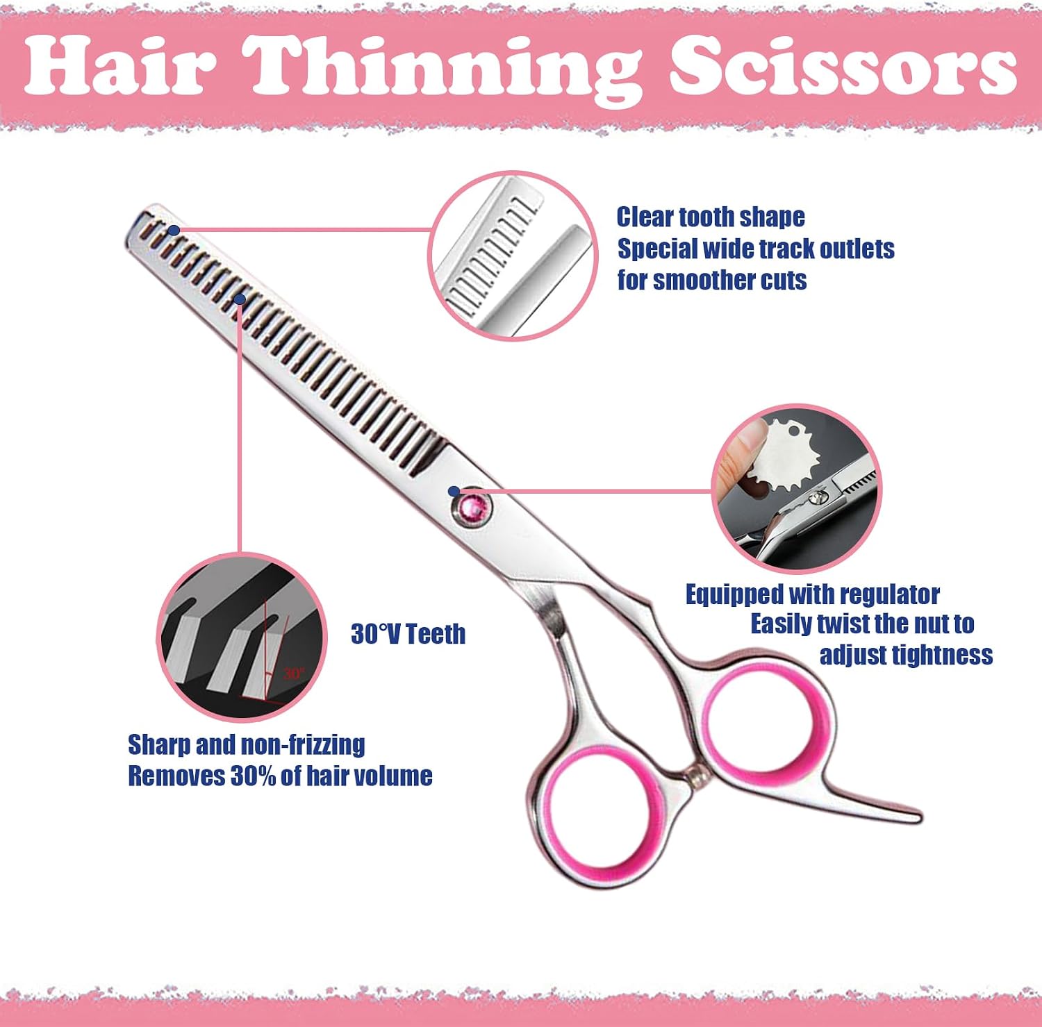 Kit de tijeras de corte de cabello, 27 piezas de tijeras profesiona...