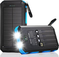 Durecopow Cargador solar de 20,000 mAh, cargador portátil, 4 cables...